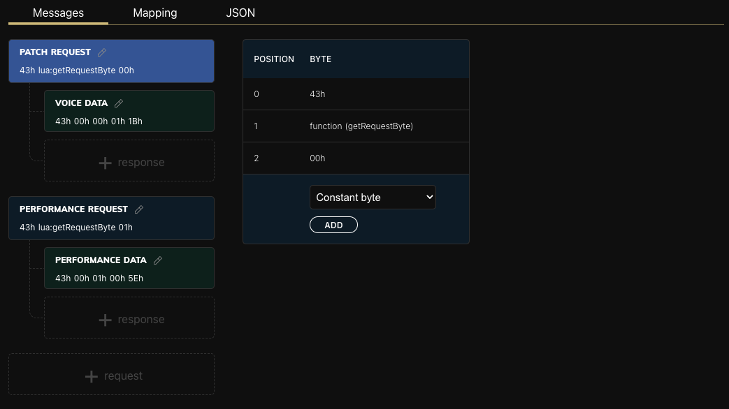 Patch Editor request detail